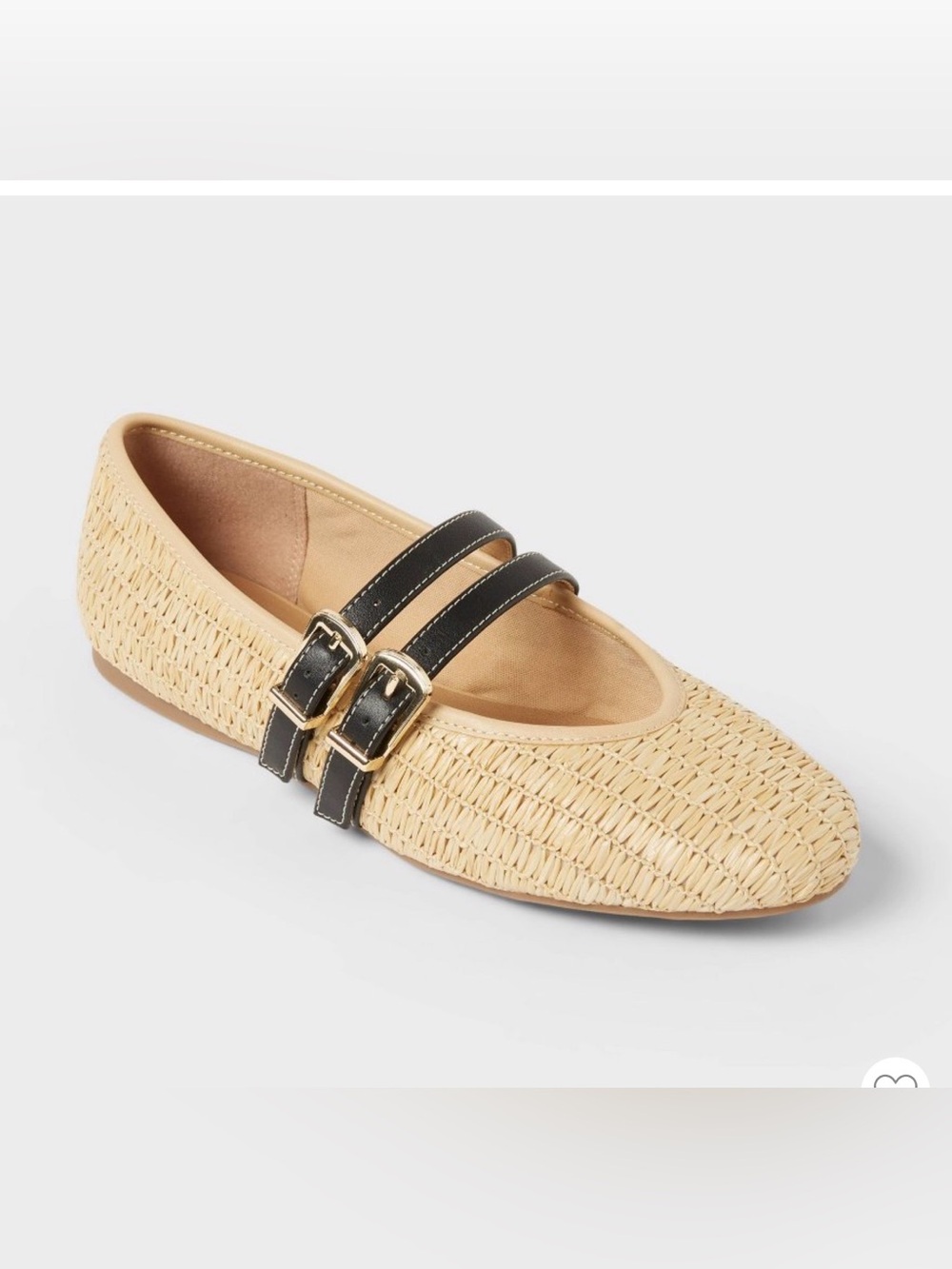 NWT- Universal Thread Tan Woven Henrietta flat- size 7